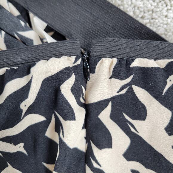 RACHEL Rachel Roy Strapless Bird Print Dress‎ Womens M Black Cream - Picture 5 of 12